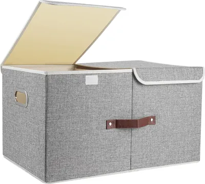 Immagine prodotto di TYEERS Contenitore extra large con coperchio pieghevole grigio 55x33x30 cm