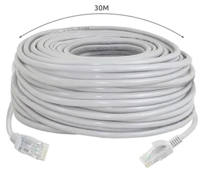 Imagen del producto de Cable de red RJ45-RJ45, 30 metros, gris
