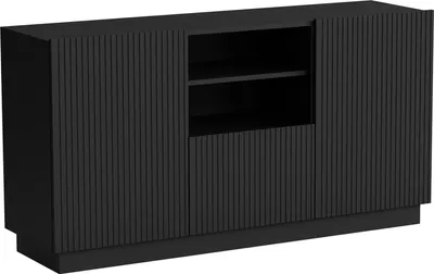 Immagine prodotto di Dmora Credenza Ermesinde 40x150x78h cm Nero, 4 Ripiani un Cassetto