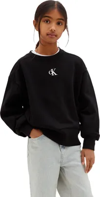 Produktbild von Calvin Klein LVCKTJB33G Ck Logo Fashion Sweatshirt für Mädchen, Schwarz (Pvh Bla