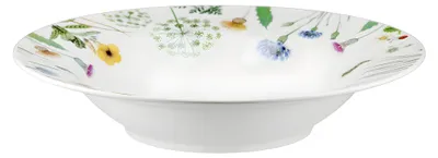 Produktbild von Gilde Suppenteller, rund, "Wild Flowers", Blumendesign, Schmetterlingmotiv, Blumenmuster, Porzellan, weiß, VE 6, H. 4,8 cm, D. 23 cm Höhe: 4.80 cm Durchmesser: 23.00 cm 58358