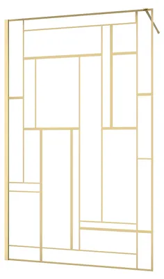 Produktbild von Duschwand 120×195 cm, Gold, 5 mm ESG, Siebdruck