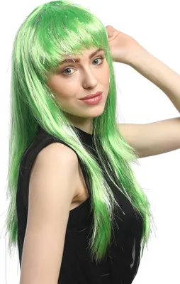 Produktbild von WIG ME UP Perücke Glitter Lang Pony grün XR-003-PC15