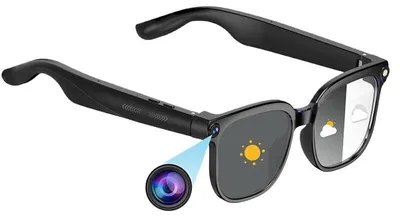 Image de ZELURXX Lunettes Bluetooth intelligentes avec caméra HD, assistant vocal IA, batterie longue durée, traduction en temps réel, pour photos et vidéos