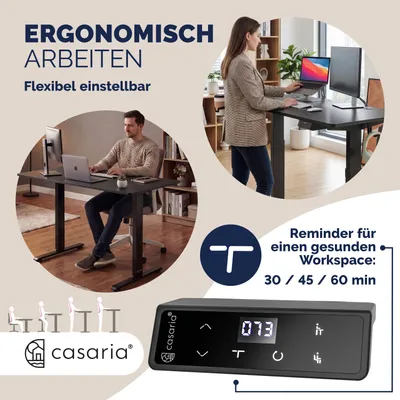 Produktbild von CASARIA Höhenverstellbarer Schreibtisch Elektrisch 140 x 70 cm