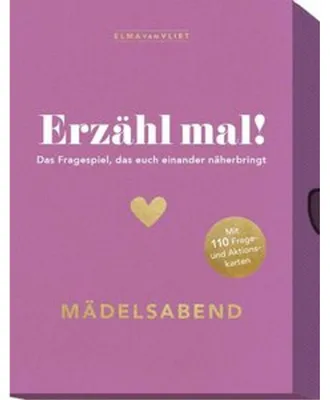 Produktbild von Erzähl mal! Konversationsspiel für Mädelsabend, 3-8 Spielerinnen ab 16 Jahren, 110 Fragen