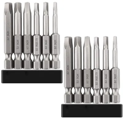 Immagine prodotto di Set di 12 punte a cacciavite magnetiche, quadrata, lunghezza 2 pollici