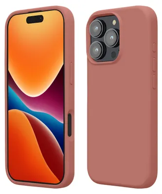 Produktbild von kwmobile Handyhülle für iPhone 16 Pro Max Hülle, für iPhone 16 Pro Max Case - Hülle Silikon - kabelloses Laden - Winter Rose