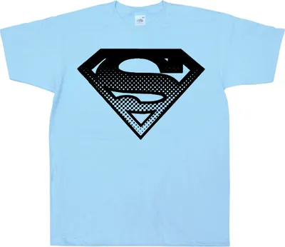 Obrázek produktu pro Tričko Superman Halftone Shield - střední - Skyblue