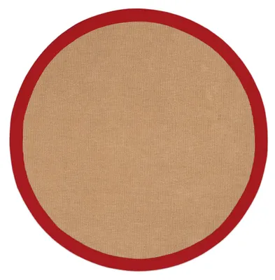 Produktbild von Sisalteppich Rund Rot Ø 160 | Moderner Teppich für Wohn- und Schlafzimmer