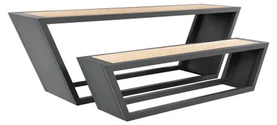 Immagine prodotto di Home Deluxe Divano in acciaio antracite KOBON -  Germany - 1 x panca + 1 x tavolo | comodo divano, divano moderno, divano elegante, divano per il soggiorno, divano con spazio per riporre oggetti, divano di alta qualità, divano a L, divano a due posti, divano accogliente, set di sedute in pelle, set di sedute in stile country, set di sedute eleganti, set di sedute modulari, set di sedute di design, set di sedute comode, set di sedute resistenti, set di sedute flessibili, set di sedute per famiglie numerose,