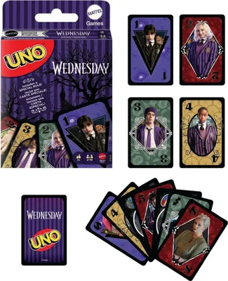 Zdjęcie produktu dla Karty do gry Uno Wednesday Mattel
