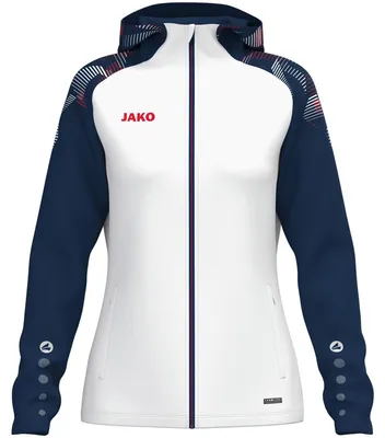 Produktbild von Jako Kapuzenjacke Sonic Damen - weiß/marine/rot, Größe:38/40