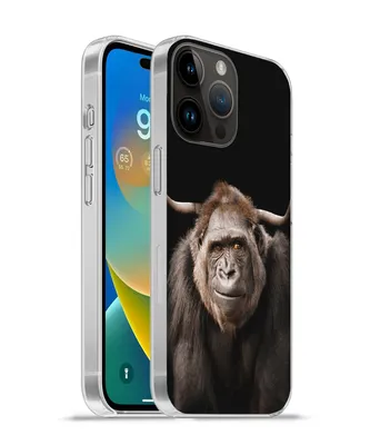 Produktbild von MuchoWow® Handyhülle Schutzhülle Hülle für Apple iPhone 14 Pro - Softcase Affe - Schottischer Highlander - Schwarz Silikon Softcase Handy Hülle - Umschlag