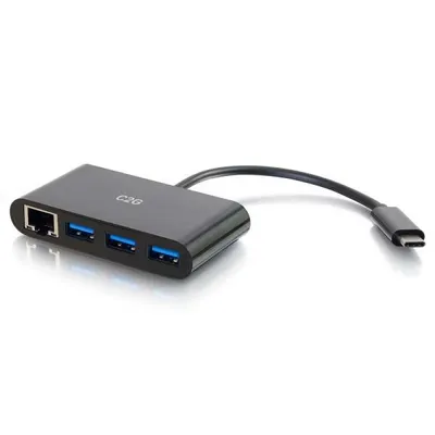 Zdjęcie produktu dla C2G 82406, USB 3.2 Gen 1 (3.1 Gen 1) Type-C, Czarny, RJ-45, USB 3.2 Gen 1 (3.1 Gen 1) Type-A, Polichlorek winylu (PVC), RoHS, CE, 0 - 45 °C