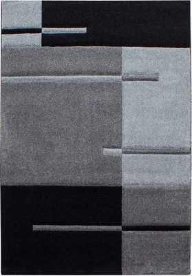 Produktbild von Kurzflor Teppich Hara rechteckig, Farbe: Grau, Größe:120x170 cm