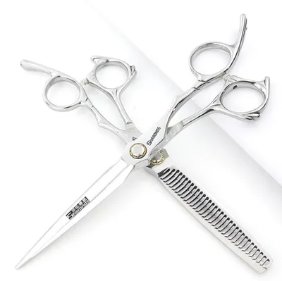 Produktbild von Haarschneider-Set 6,5 Zoll professionelle Schneideschere 2 Stück Edelstahl Kammeinsteller