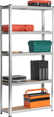 Obrázek produktu pro Regál do domácnosti 90 cm QARIAN - stříbrný