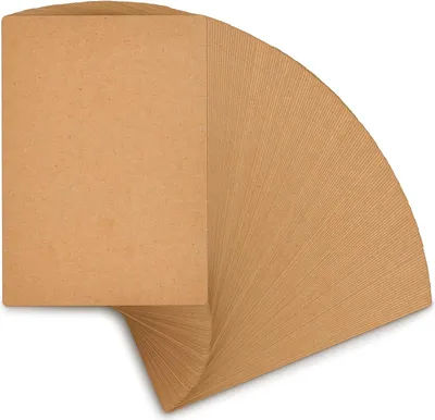 Produktbild von Postkarten A6 Kraftpapier 54 Stück - Blanko Klappkarten 15 x 10 cm - Personalisierbare Karten für Drucker - DIY Grußkarte Dankeskarte.