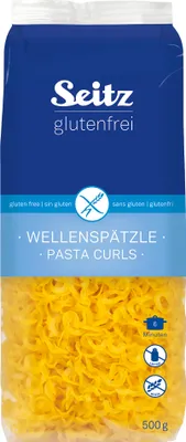A bag of gluten-free pasta curls.