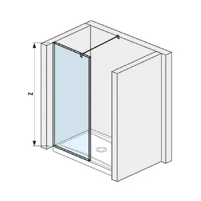 Immagine prodotto di Jika Pure - Parete doccia 1000 mm, Jika Perla Glass, vetro trasparente H2694280026681