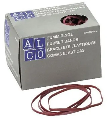 Produktbild von Alco Gummiband Naturkautschuk 5x100mm rot 500g