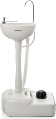 Produktbild von Camping Waschbecken Handwaschbecken, Mobiles Waschbecken mit Fußpumpe und 17l Wassertank für Camping und Baustellen