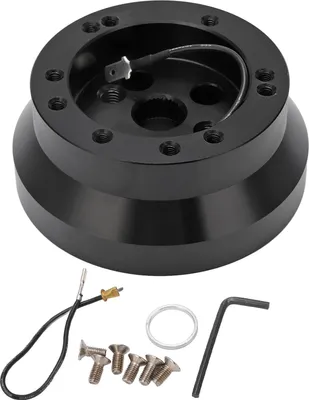 Produktbild von 5 6 Lochlenkrad Kurzkernadapter Aluminium Ersatz für Jeep Wrangler 1976-1995 Schwarz