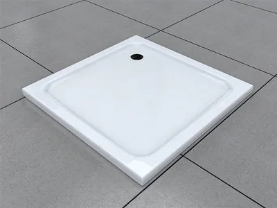 Produktbild von BuyLando 100x100 cm Duschtasse – Flache Acryl Duschwanne  –  mit 5 cm Höhe