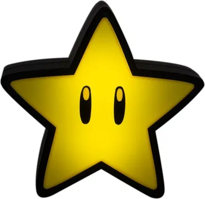 Produktbild von Paladone Super Mario Super Star, Leichte Dekorationsfigur, Schwarz, Gelb, Kunststoff, Stern, Akku, AAA