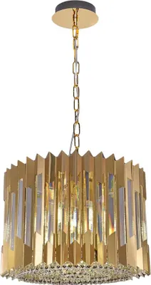 Zdjęcie produktu dla Żyrandol Ritz złoto-przezroczysty 7xE14x40W kryształ wym:120x42x42cm IP20 Milagro