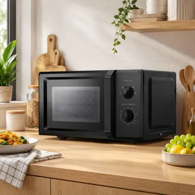 Produktbild von AIORBER Mikrowelle Freistehend 19L 700W Inverter Leise 57dB Energiesparend 5 Leistungsstufen Schwarz
