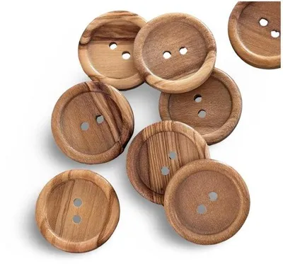 Immagine prodotto di Set di 10 bottoni in legno a 2 fori, legno d'ulivo, 12-25 mm