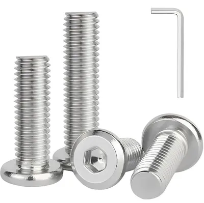 Immagine prodotto di Set di 10 viti esagonali in acciaio inossidabile per mobili, M8 x 65 mm