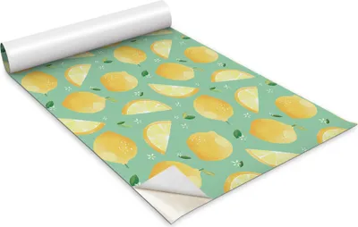 Zdjęcie produktu dla Folia samoprzylepna - Okleina meblowa - Dekoracyjna - Do mebli - Tapeta - Naklejka - Folia - Cytryna z kreskówek - 100 x 50 cm