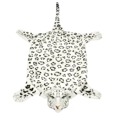 Produktbild von vidaXL Plüsch Leopardenfell Teppich 139 cm Weiß