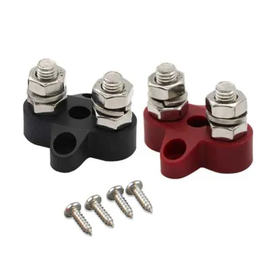 Produktbild von Victron Doppelanschlussbolzen-Set M8 (1 rot/ 1 schwarz)
