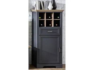 Produktbild von Highboard Standschrank Anrichte Beistellschrank Kommode Schrank "Jillana I" Graphit / Artisan Eiche