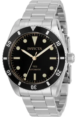 Zdjęcie produktu dla Invicta VINTAGE Pro Diver 31290 Zegarek Męski - Mechanizm Automatyczny - Stal Nierdzewna z Czarną Tarcza - 40 mm