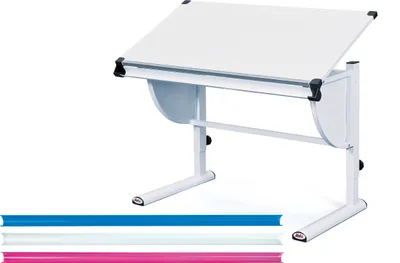 Produktbild von Inter Link Schreibtisch MILO 3 in 1 Weiß blau pink