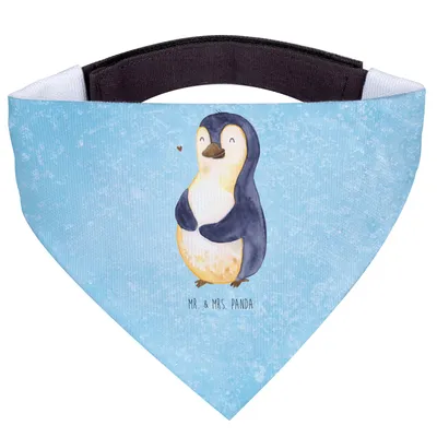 Produktbild von Mr. & Mrs. Panda Bandana Pinguin Diät - Eisblau - Geschenk, Gewicht, Halstuch Für Hunde, Hund, Abnehmen, Pinguine, Dreieckstuch, Hundehalstuch, glücklich
