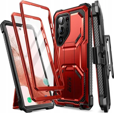 Produktbild von Schutzhülle Supcase i-Blason Armorbox SP+noSP für Galaxy S23 Ultra 5G, Rot