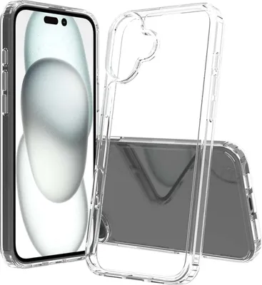 Produktbild von Hülle für iPhone Handyhülle Transparent, durchsichtig Schutzhülle, iPhone Clear Case, Stoßfest, Kratzfest mit Displayschutz – IPhone 16 Plus / Ohne