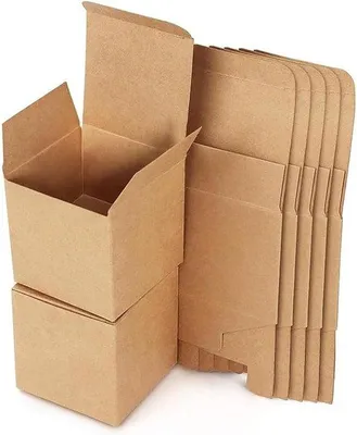 Image de Boîtes-cadeaux en carton, 30 pièces, 10 x 10 x 10 cm, marron