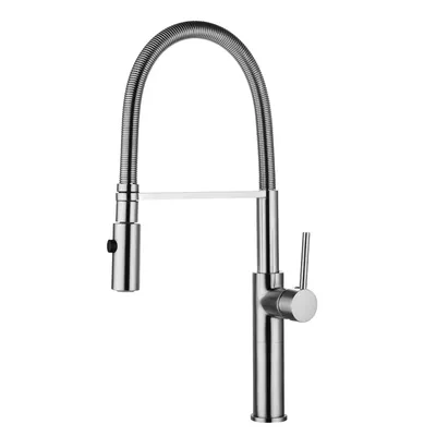Immagine prodotto di Miscelatore per lavello da cucina, finitura opaca, con doccetta estraibile | Rubinetto per lavello | Miscelatore per lavello da cucina | Miscelatore monocomando per cucina