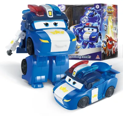 Produktbild von Super Wings Transformations-Flugzeug Supercharged Lucie, ca. 12,7 cm große Spiel-Figur für Kinder, Spielzeug-Flugzeug und Roboterfigur für 3+ Jahre Alten Jungen Mädchen, 5 in
