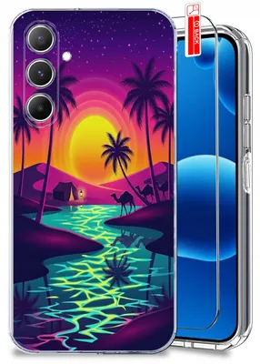 Produktbild von Hülle für Samsung A05S – Sommermotive, farbenfrohe, transparente Hülle + Displayschutzglas