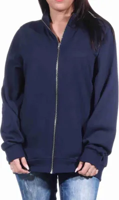Produktbild von Damen Jacke für Hausanzug, Sportanzug oder Jogginanzug Oberteil;navy,XL