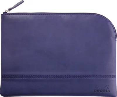 Produktbild von Rhodia Etui Kunstleder Reißverschluss, 16x22 cm Mitternachtsblau 116637C