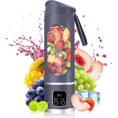 Produktbild von Tragbarer elektrischer Entsafter, Mini Mixer, , Digitalanzeige, 450ML, für persönliche Smoothies und Säfte, LED-Bildschirm